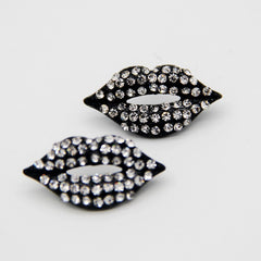 Rhinestone Lip Earrings